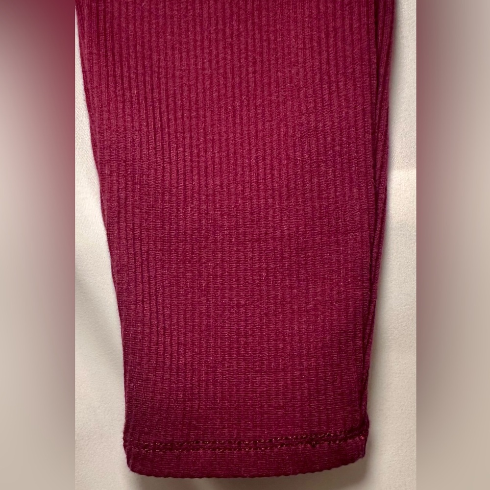 Time and Tru Ribbed Plum Colored  Leggings - Picture 5 of 7